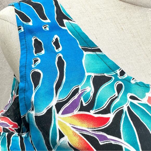 Hilo Hattie vintage‎ crop sleeveless boxy top Size XL Tropical Print 100% cotton - Picture 8 of 12